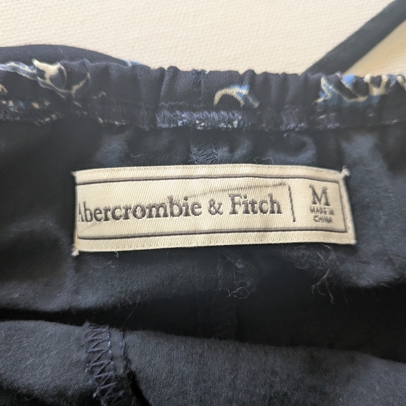 Abercrombie and Fitch Navy Blue Paisley Spaghetti Strap Slip Dress Size M - Picture 10 of 11